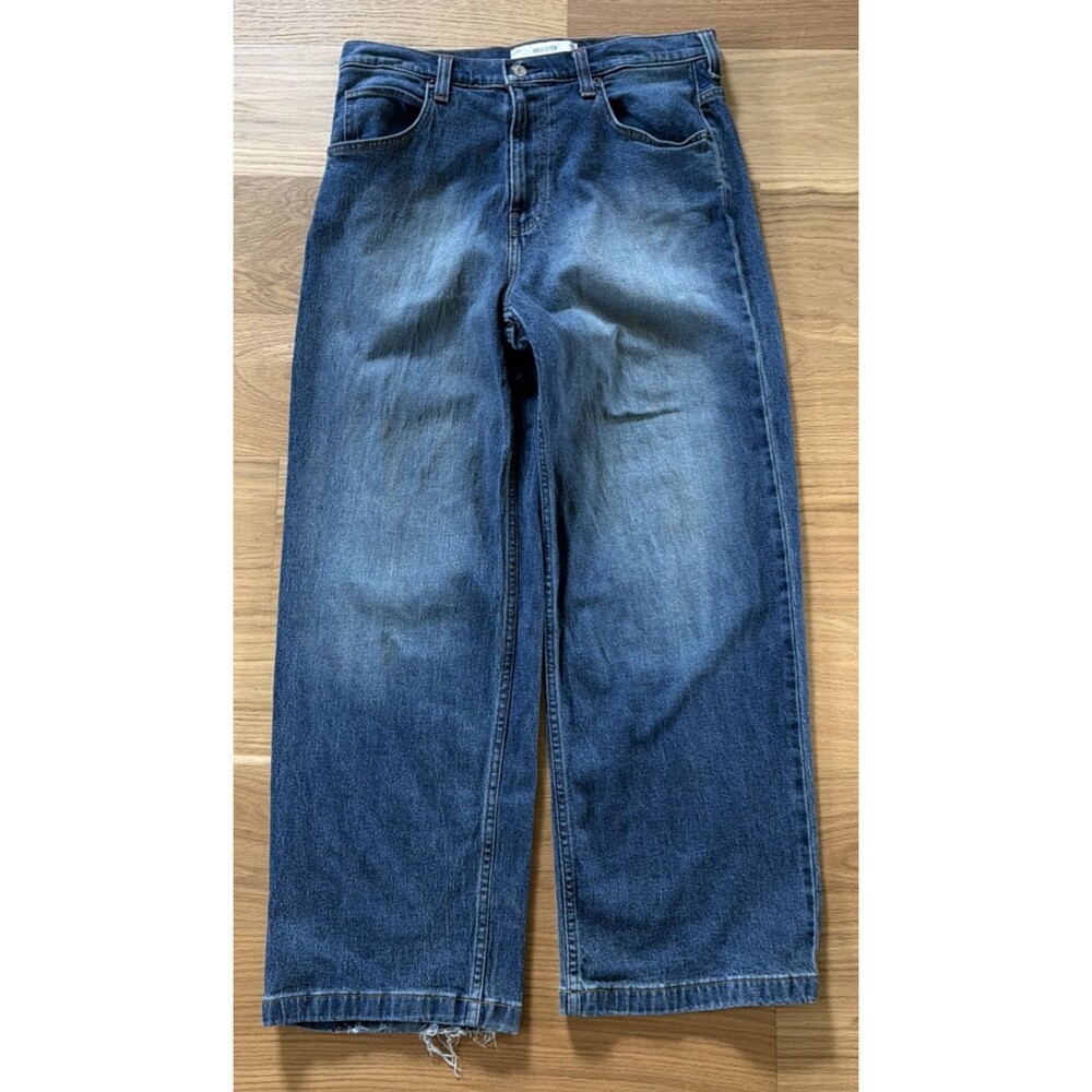 Hollister Super Baggy Skate Grunge 33 X 32 (34 X 30.5) Men's Jeans Distressed